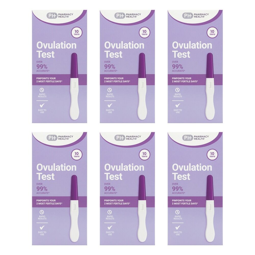 Pharmacy Health Ovulation Test Midstream 10 Pack Bundle of 6