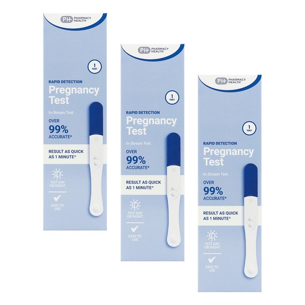Pharmacy Health Pregnancy Test Midstream Pack of 3
