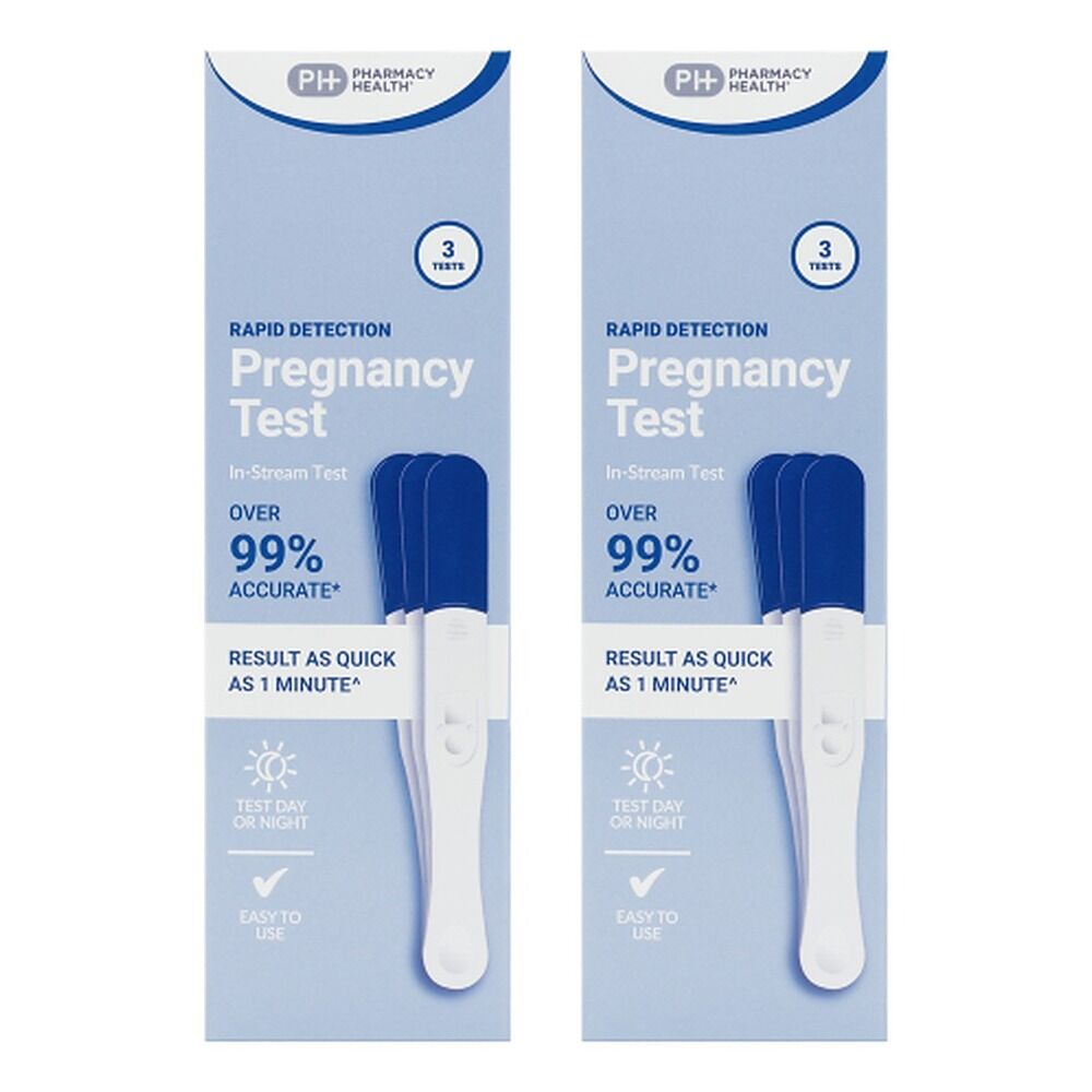 Pharmacy Health Pregnancy Test Midstream 3 Pack Bundle of 2