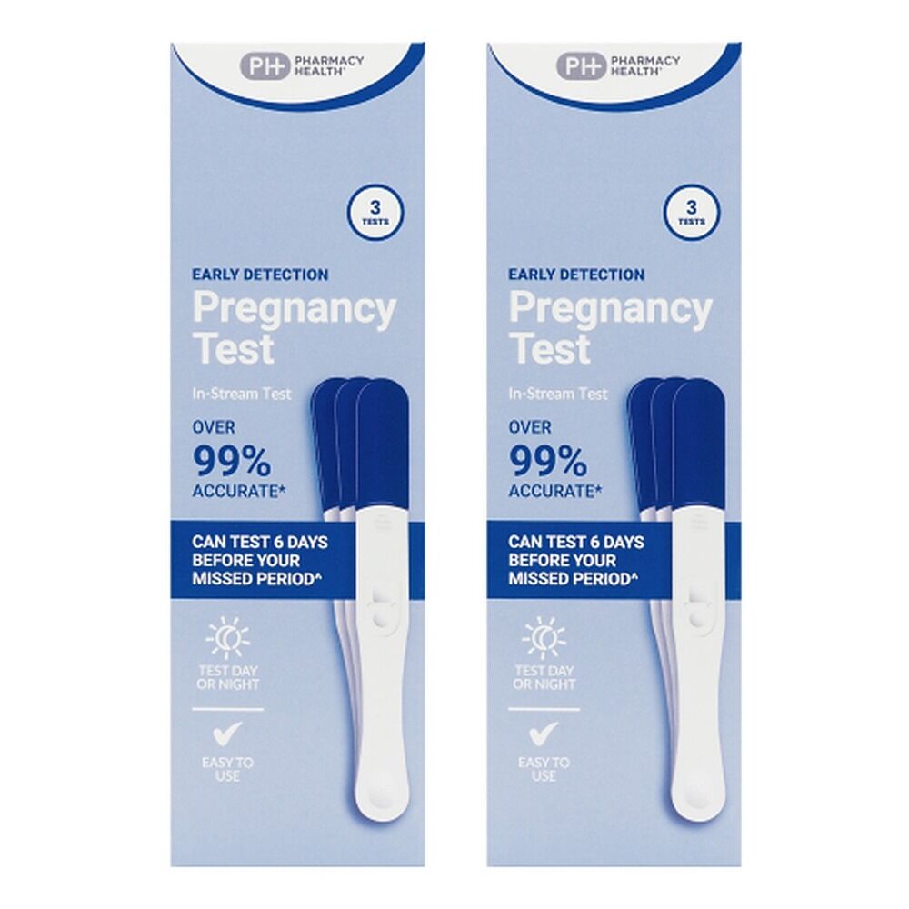 Pharmacy Health Early Detect Pregnancy Test Midstream 3 Pack Bundle of 2
