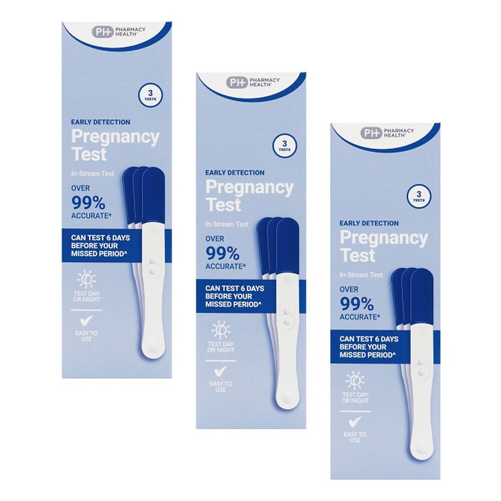 Pharmacy Health Early Detect Pregnancy Test Midstream 3 Pack Bundle of 3