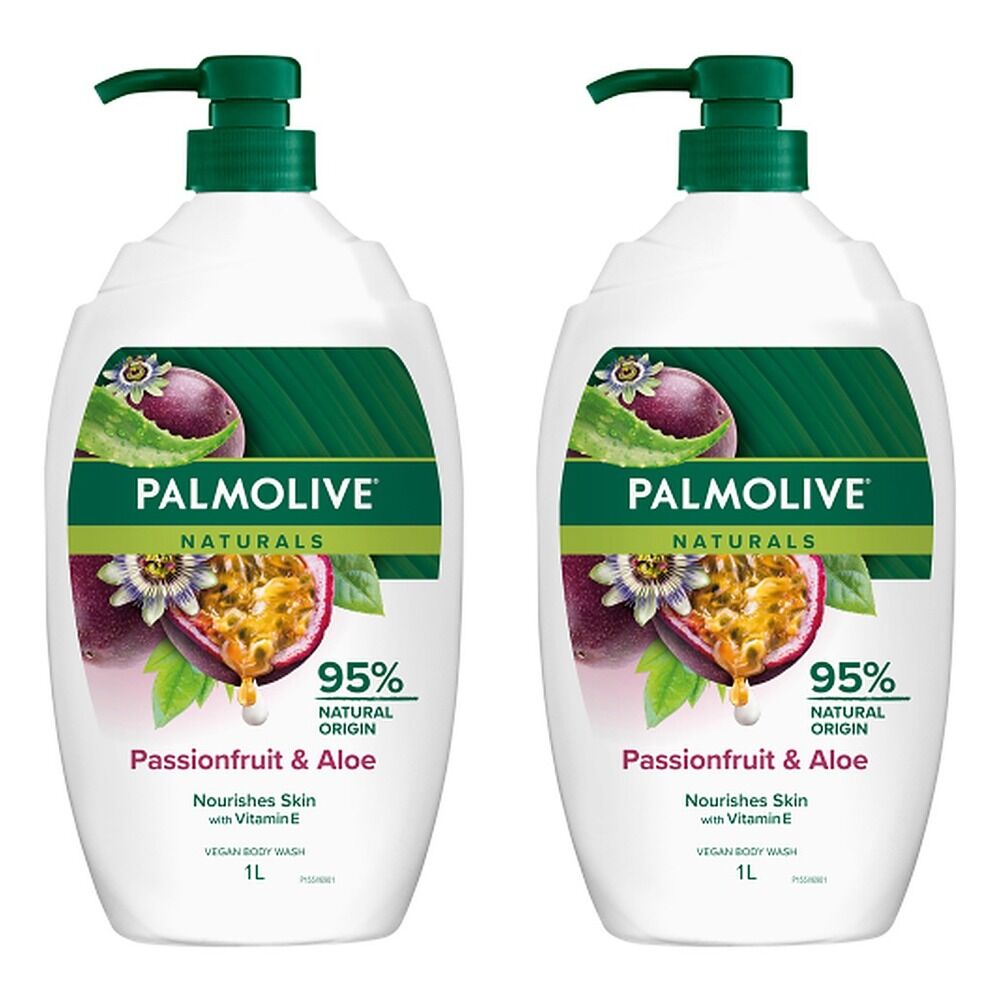 Palmolive Naturals Body Wash Passionfruit & Aloe 1L x 3 Bundle of 2