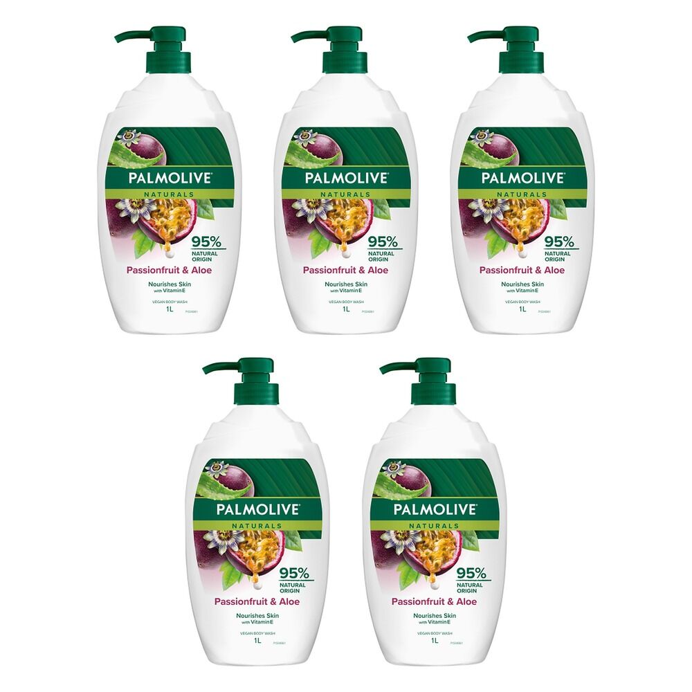 Palmolive Naturals Body Wash Passionfruit & Aloe 1L x 3 Bundle of 5