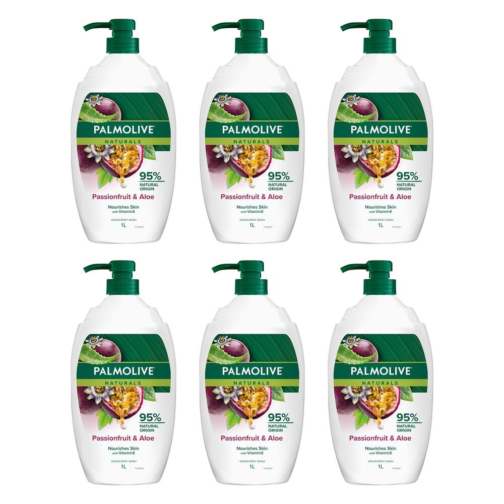 Palmolive Naturals Body Wash Passionfruit & Aloe 1L x 3 Bundle of 6