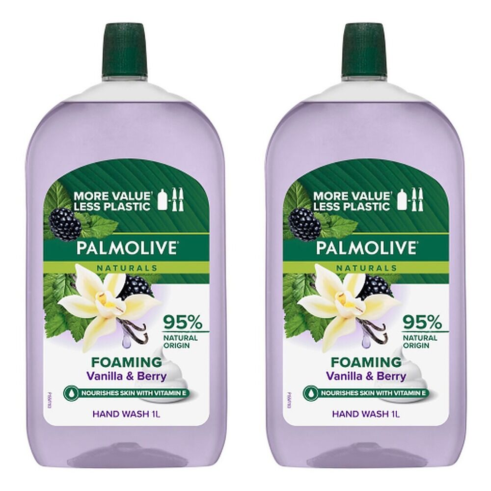 Palmolive Naturals Foaming Hand Wash Vanilla & Berry Refill 1L x 3 Bundle of 2