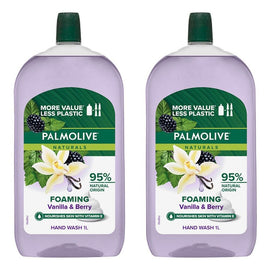 Palmolive Naturals Foaming Hand Wash Vanilla & Berry Refill 1L x 3 Bundle of 2