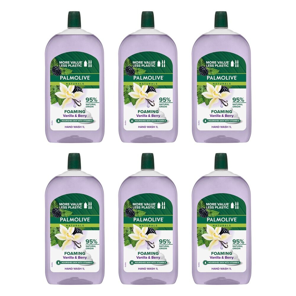 Palmolive Naturals Foaming Hand Wash Vanilla & Berry Refill 1L x 3 Bundle of 6