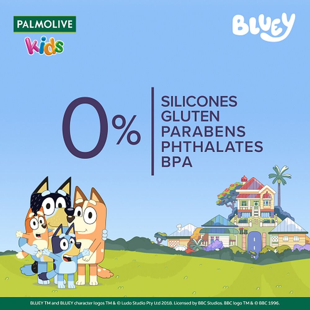 Palmolive Bluey Kids Body Wash Foam Cheeky Berry 400mL x 4