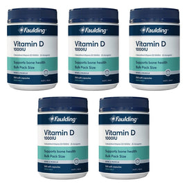 Faulding Vitamin D 1,000 IU 500 Capsules Pack of 5