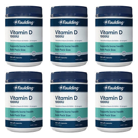 Faulding Vitamin D 1,000 IU 500 Capsules Pack of 6