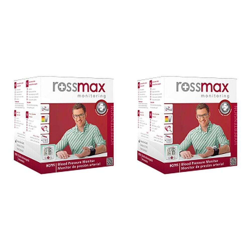 Rossmax Automatic Wrist Blood Pressure Monitor Deluxe Pack of 2