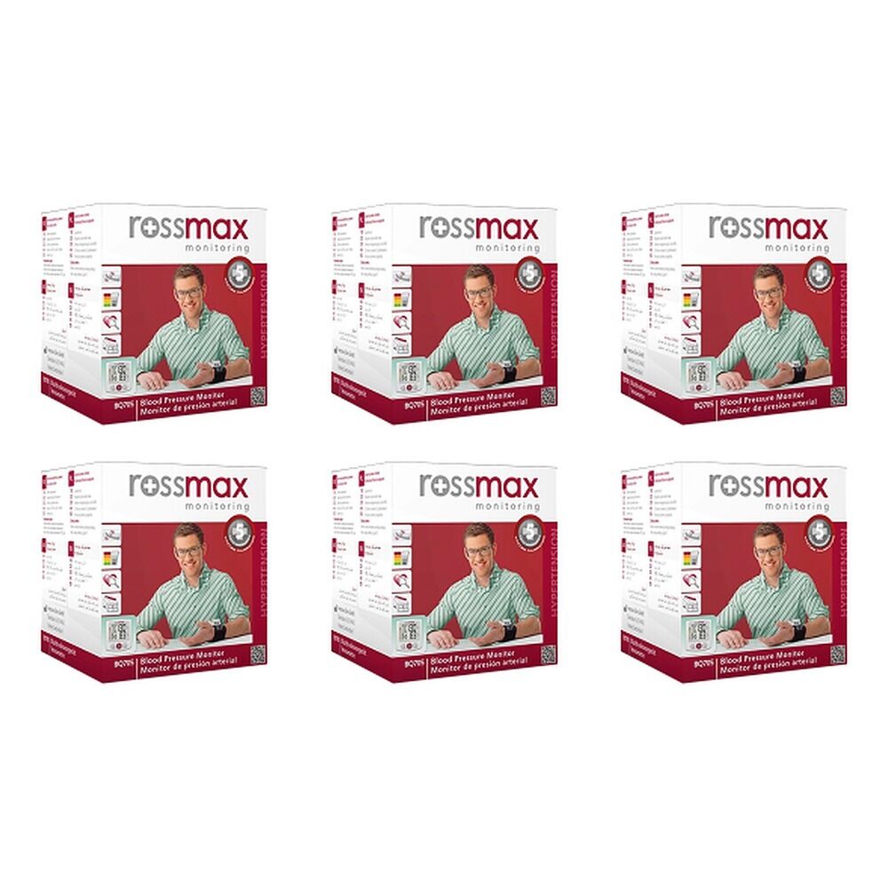 Rossmax Automatic Wrist Blood Pressure Monitor Deluxe Pack of 6