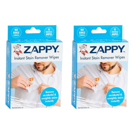 Zappy Instant Stain Remover Wipes 6 Pack x 12 Bundle of 2