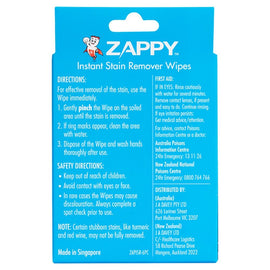 Zappy Instant Stain Remover Wipes 6 Pack x 12