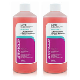 Microshield 4 Chlorhexidine Surgical Wash 500mL Pack of 2