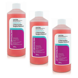Microshield 4 Chlorhexidine Surgical Wash 500mL Pack of 3