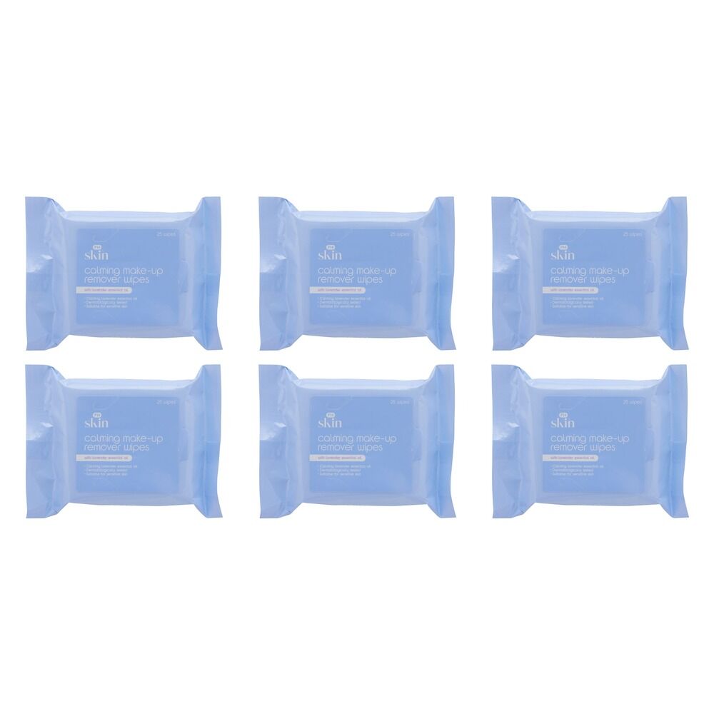 Pharmacy Health Calming Make-Up Remover Wipes 25 Pack Bundle of 6