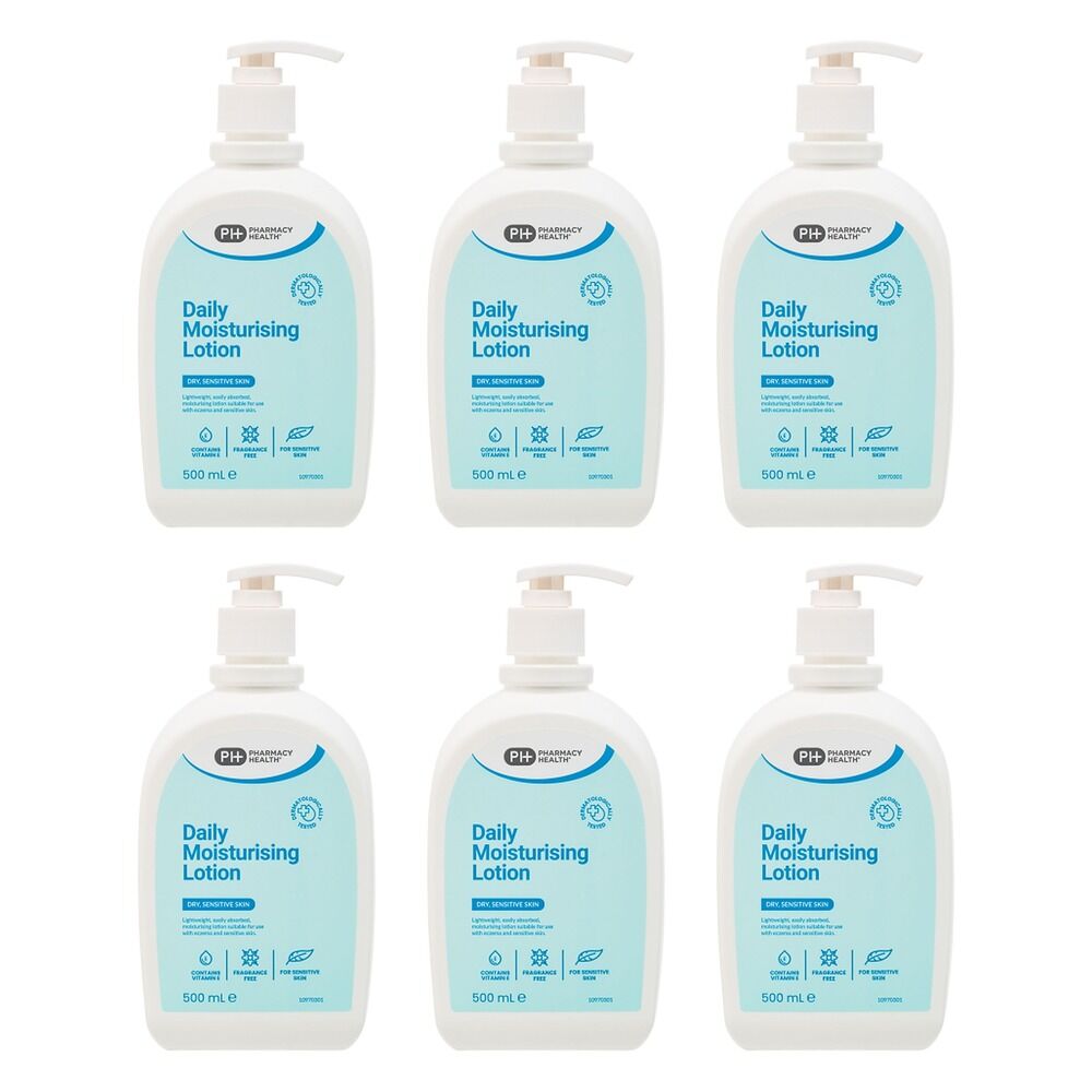 Pharmacy Health Dry Skin Moisturising Lotion 500mL Pack of 6