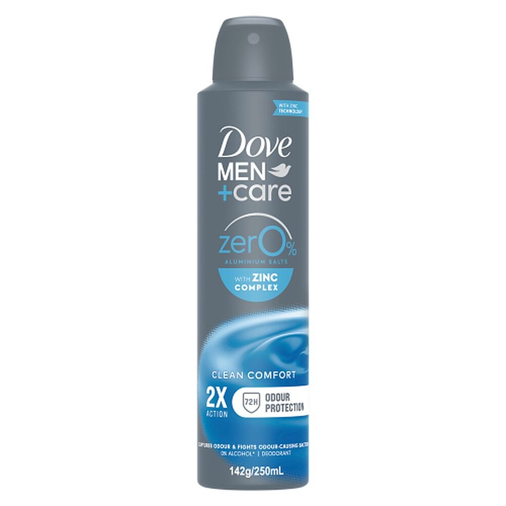 Dove Men+Care 0% Aluminium Aerosol Clean Comfort 250mL