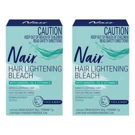 Nair Cream Hair Bleach for Face & Body Pack of 2