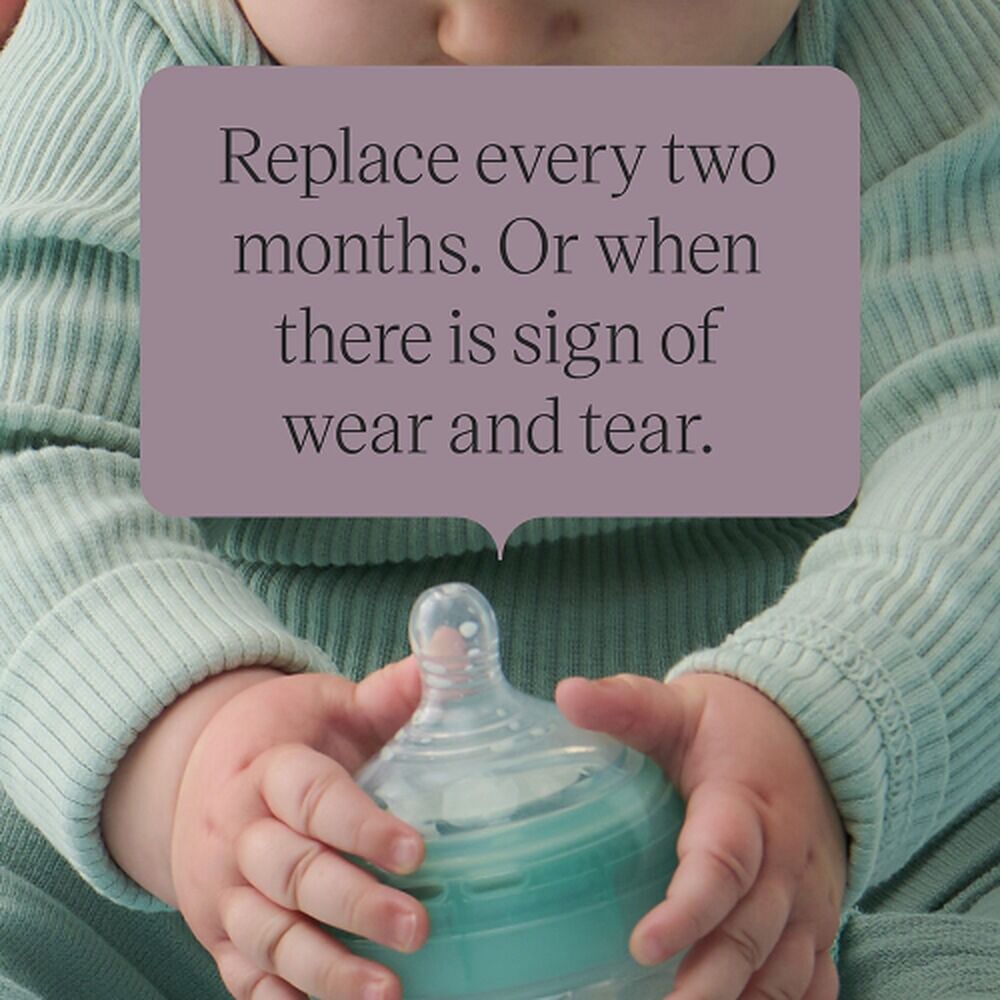 Tommee Tippee Advanced Anti-Colic Baby Bottle Teats 6+ Months 2 Pack