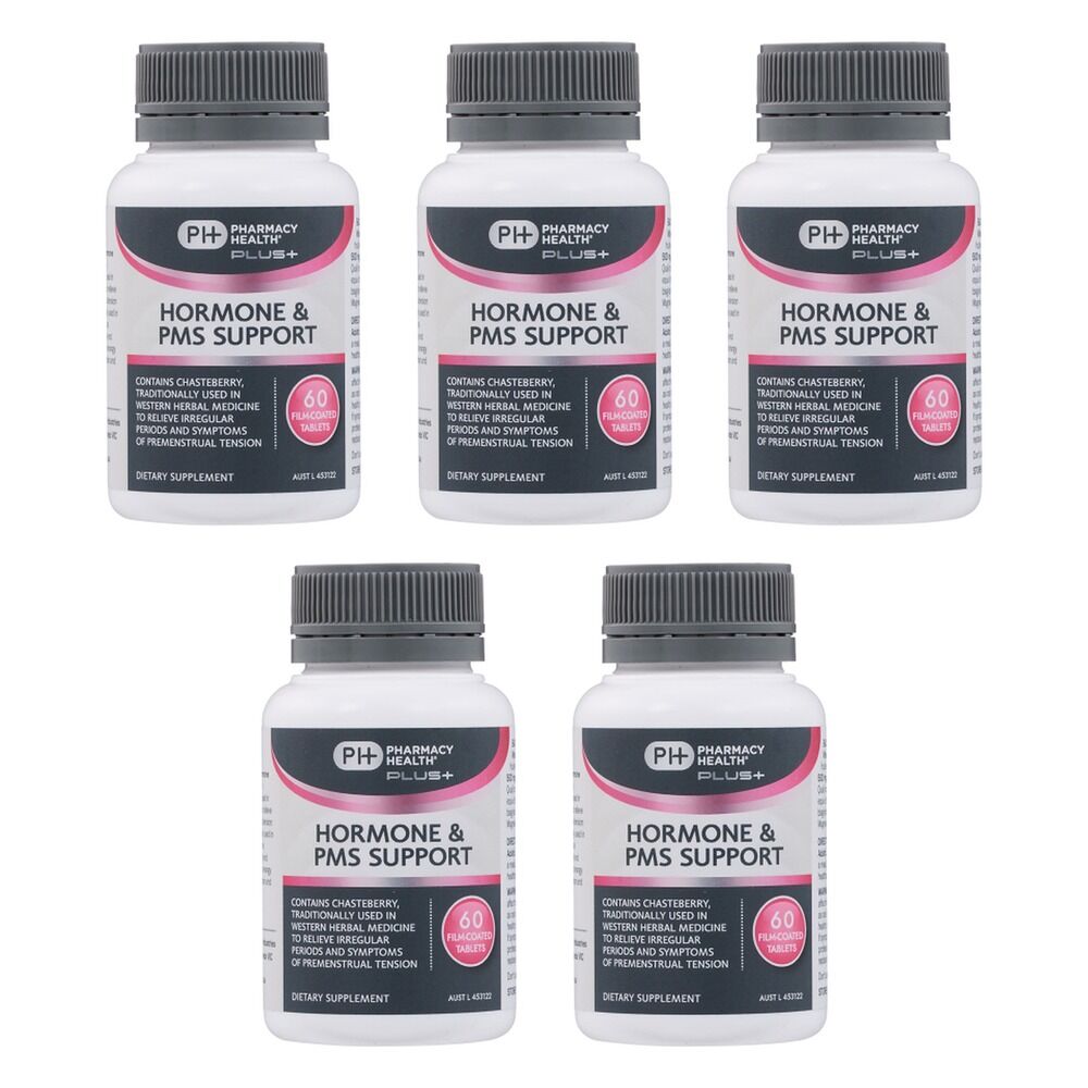 Pharmacy Health Plus Hormone & PMS Support 60 Tablets Pack of 5