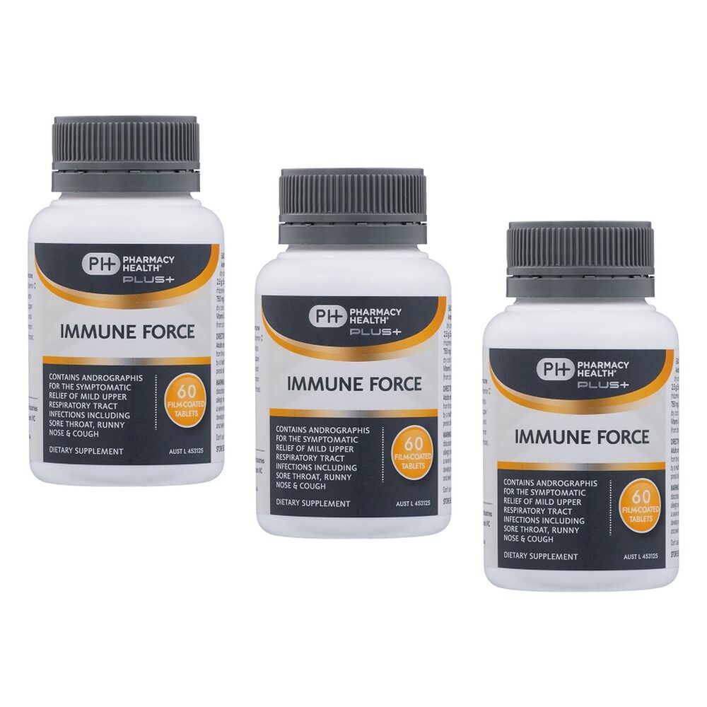 Pharmacy Health Plus Immune Force 60 Tablets Pack of 3