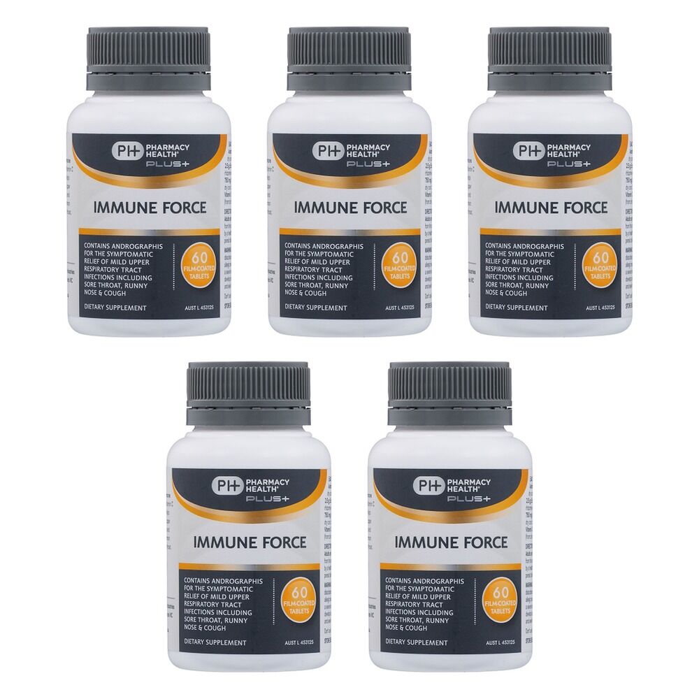 Pharmacy Health Plus Immune Force 60 Tablets Pack of 5