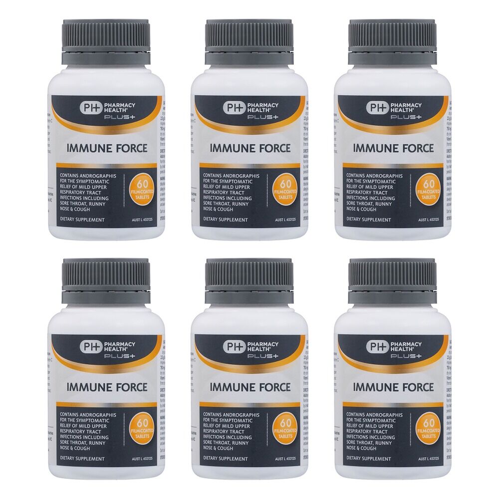 Pharmacy Health Plus Immune Force 60 Tablets Pack of 6