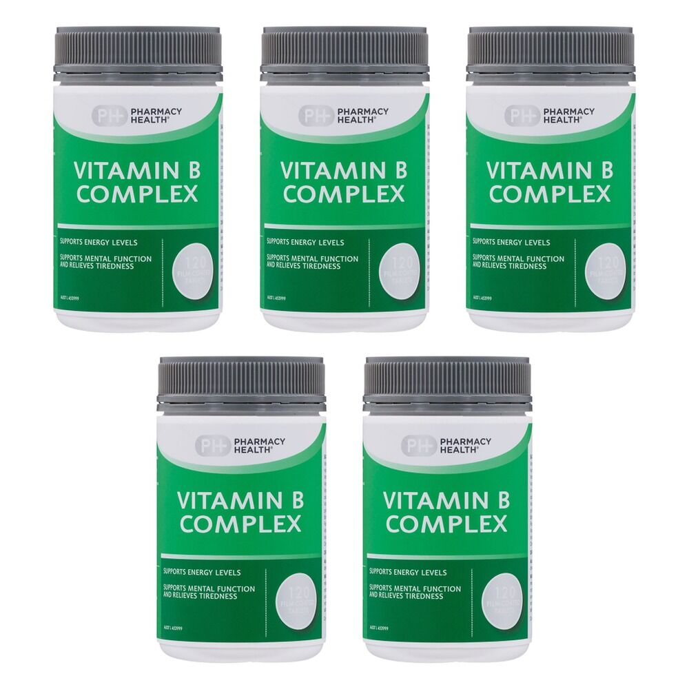 Pharmacy Health Vitamin B Complex 120 Tablets Pack of 5