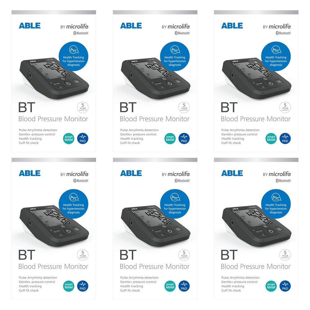 Able Bluetooth Blood Pressure Monitor Pack of 6