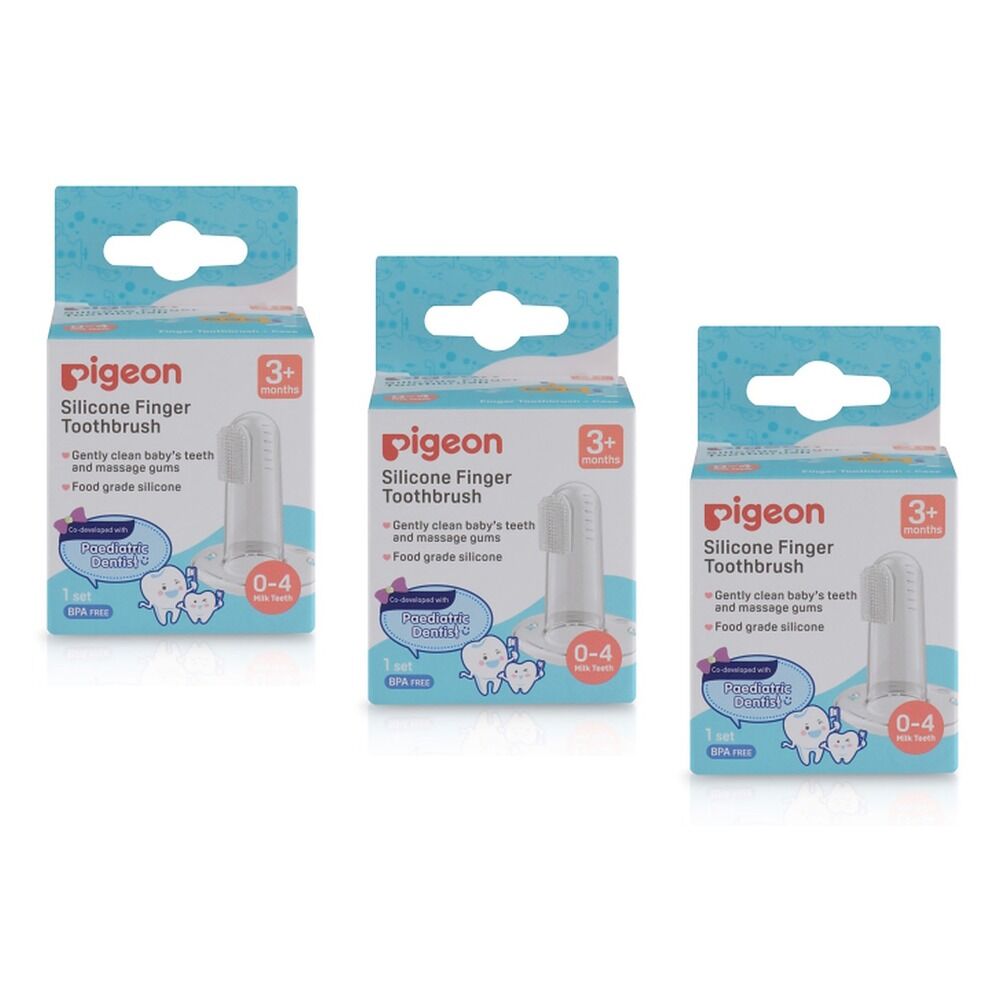 Pigeon Silicone Finger Toothbrush Pack of 3