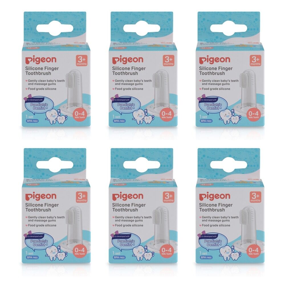 Pigeon Silicone Finger Toothbrush Pack of 6