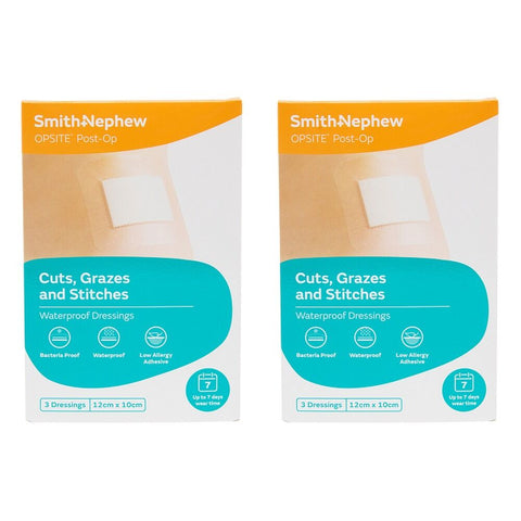 Opsite Post-Op Waterproof Dressing 12cm x 10cm 3 Pack Bundle of 2