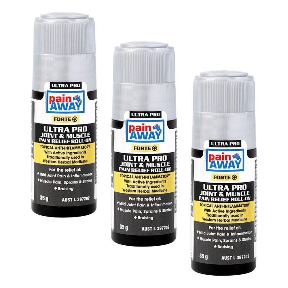 Pain Away Forte+ Ultra Pro Joint & Muscle Pain Relief Roll-On 35g Pack of 3