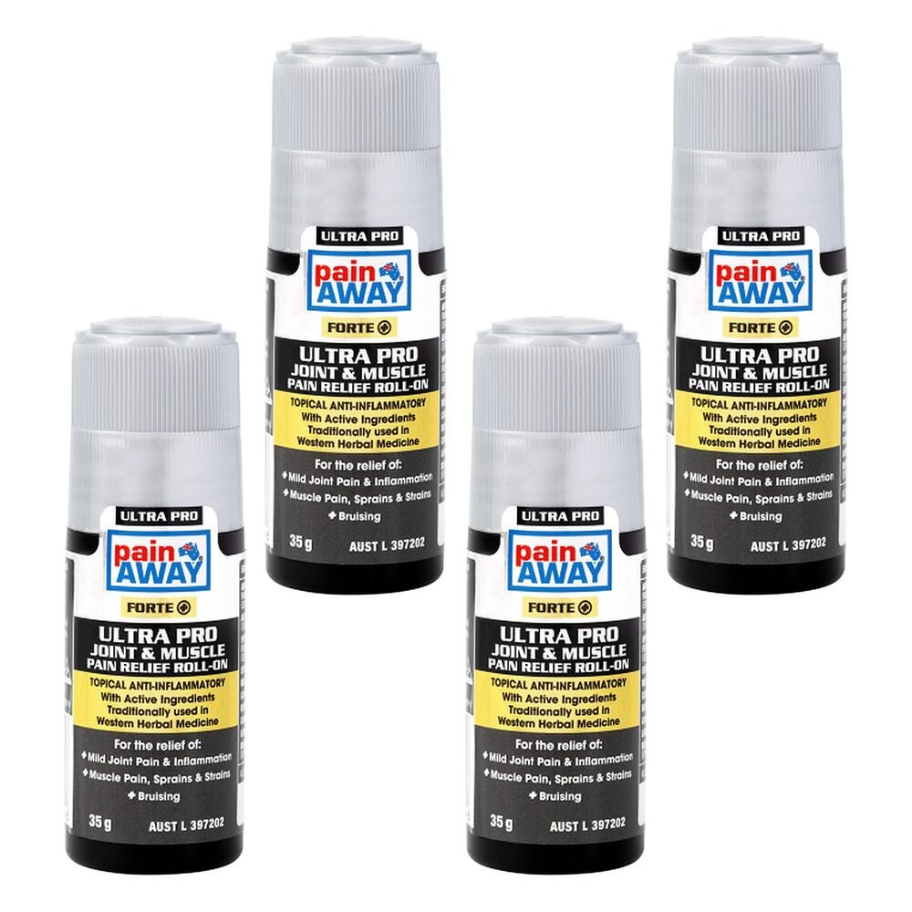 Pain Away Forte+ Ultra Pro Joint & Muscle Pain Relief Roll-On 35g Pack of 4