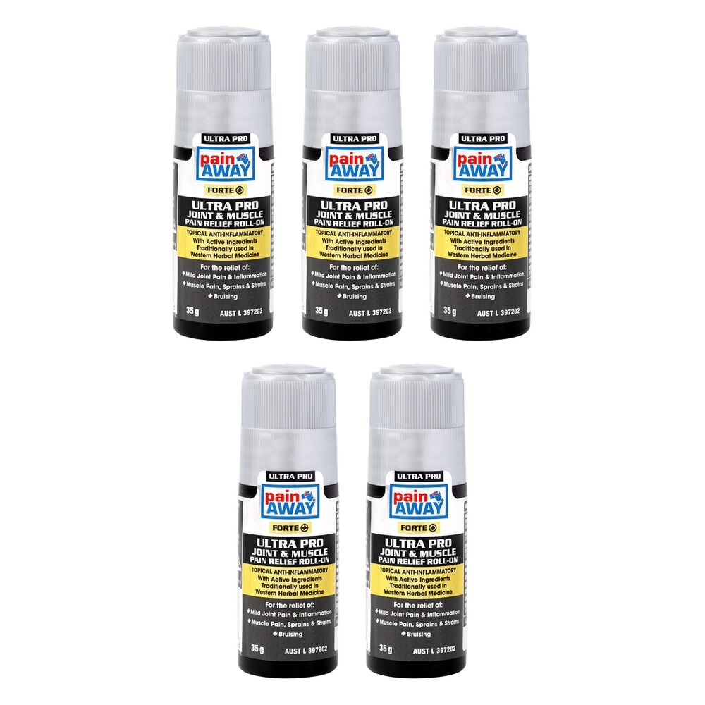 Pain Away Forte+ Ultra Pro Joint & Muscle Pain Relief Roll-On 35g Pack of 5