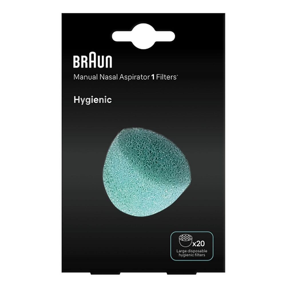 Braun Manual Nasal Aspirator Filters, Pack of 20 x 6