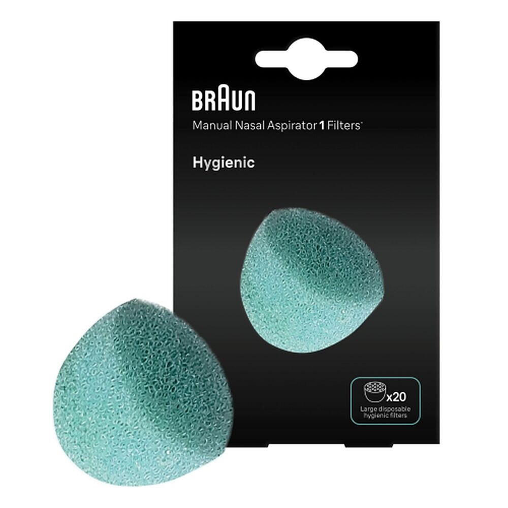 Braun Manual Nasal Aspirator Filters, Pack of 20 x 6