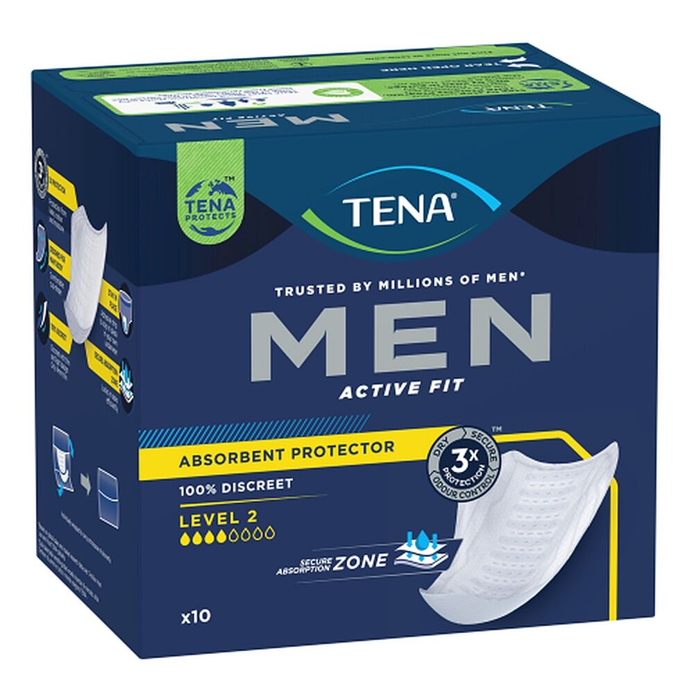 Tena Men Level 2 Pads 10 Pack x 4
