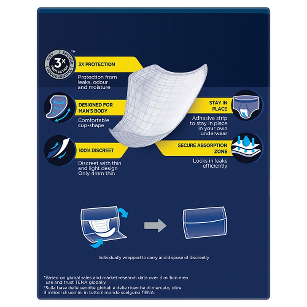 Tena Men Level 2 Pads 10 Pack x 4