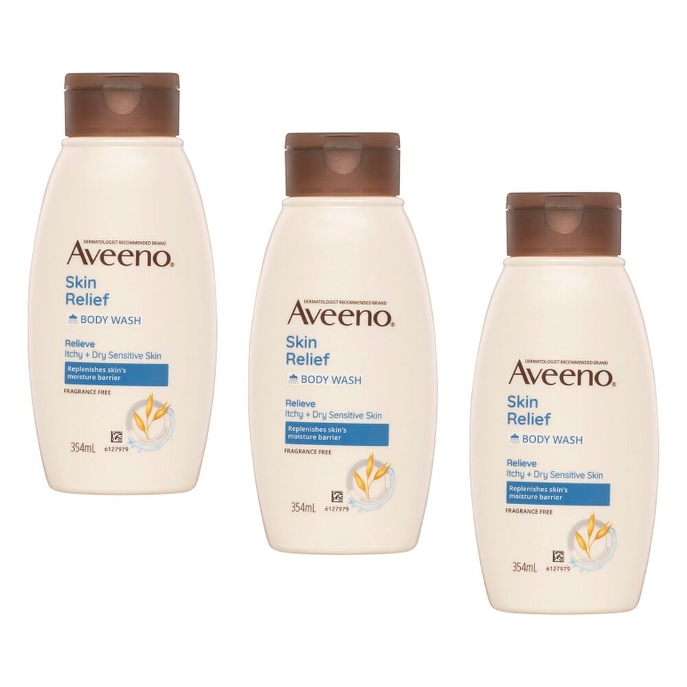 Aveeno Skin Relief Moisturising Body Wash 354mL Pack of 3