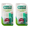 G.U.M Soft Picks Regular Fluoride 50 Pack x 6 Bundle of 2