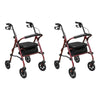 Making Life Easy Rollator 8 Height Adjustable Burgundy Pack of 2