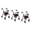 Making Life Easy Rollator 8 Height Adjustable Burgundy Pack of 3