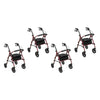 Making Life Easy Rollator 8 Height Adjustable Burgundy Pack of 4