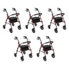 Making Life Easy Rollator 8 Height Adjustable Burgundy Pack of 5