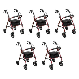 Making Life Easy Rollator 8 Height Adjustable Burgundy Pack of 5