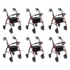 Making Life Easy Rollator 8 Height Adjustable Burgundy Pack of 6