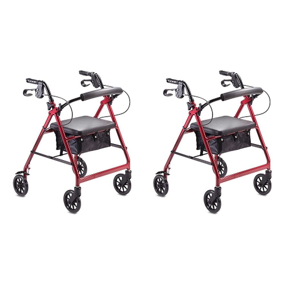 Making Life Easy Rollator 6 Burgundy Pack of 2